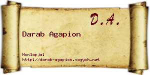 Darab Agapion névjegykártya